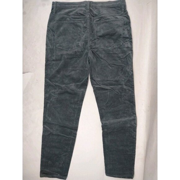 J Crew Women's 9" High Rise Skinny Fit Pants Gray Corduroy Button Fly Size 31 - Picture 8 of 12